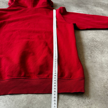 Adidas Red & Blue Trefoil Big Logo Hoodie M