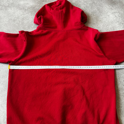 Adidas Red & Blue Trefoil Big Logo Hoodie M