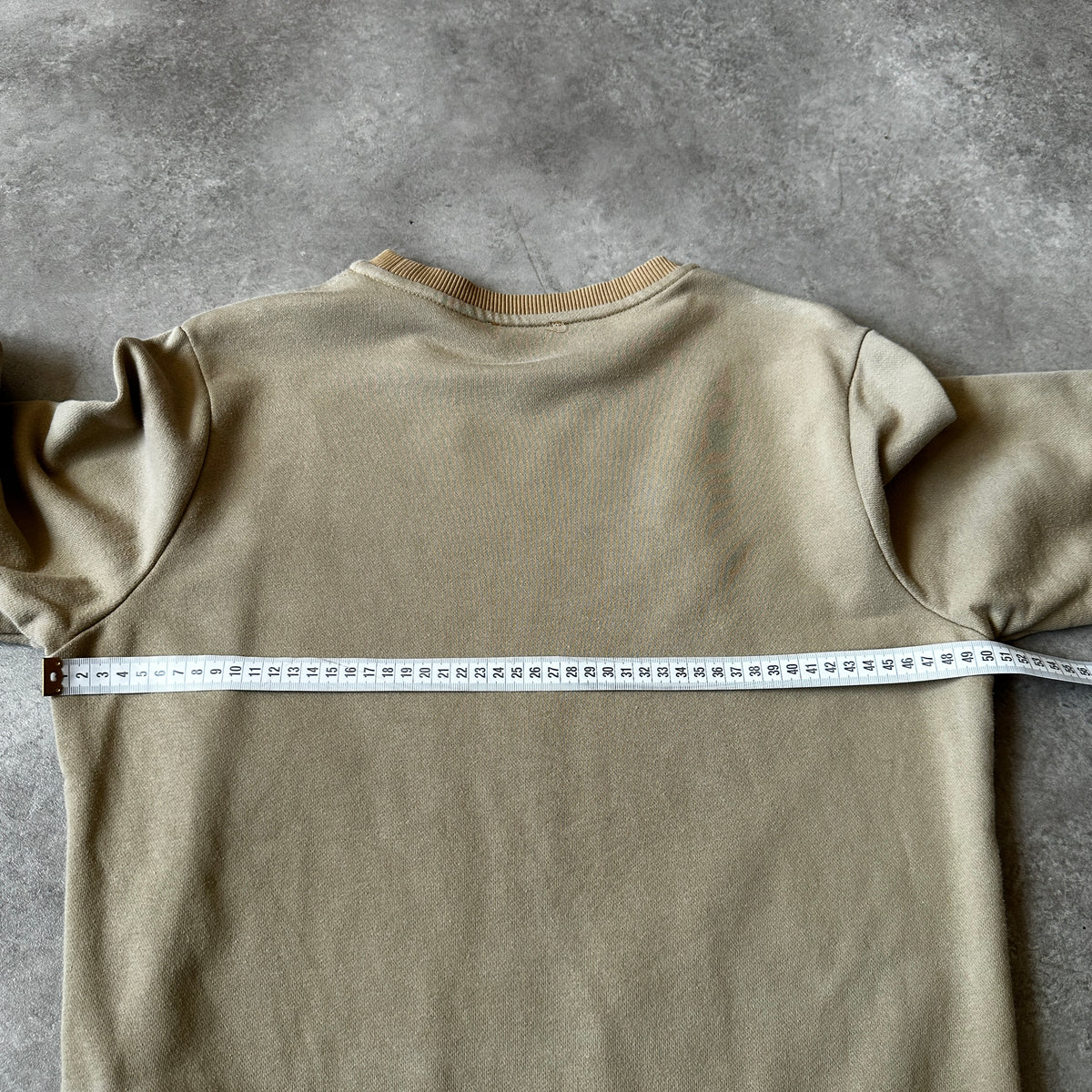 Pepe Jeans Beige Script Logo Crewneck Sweatshirt M