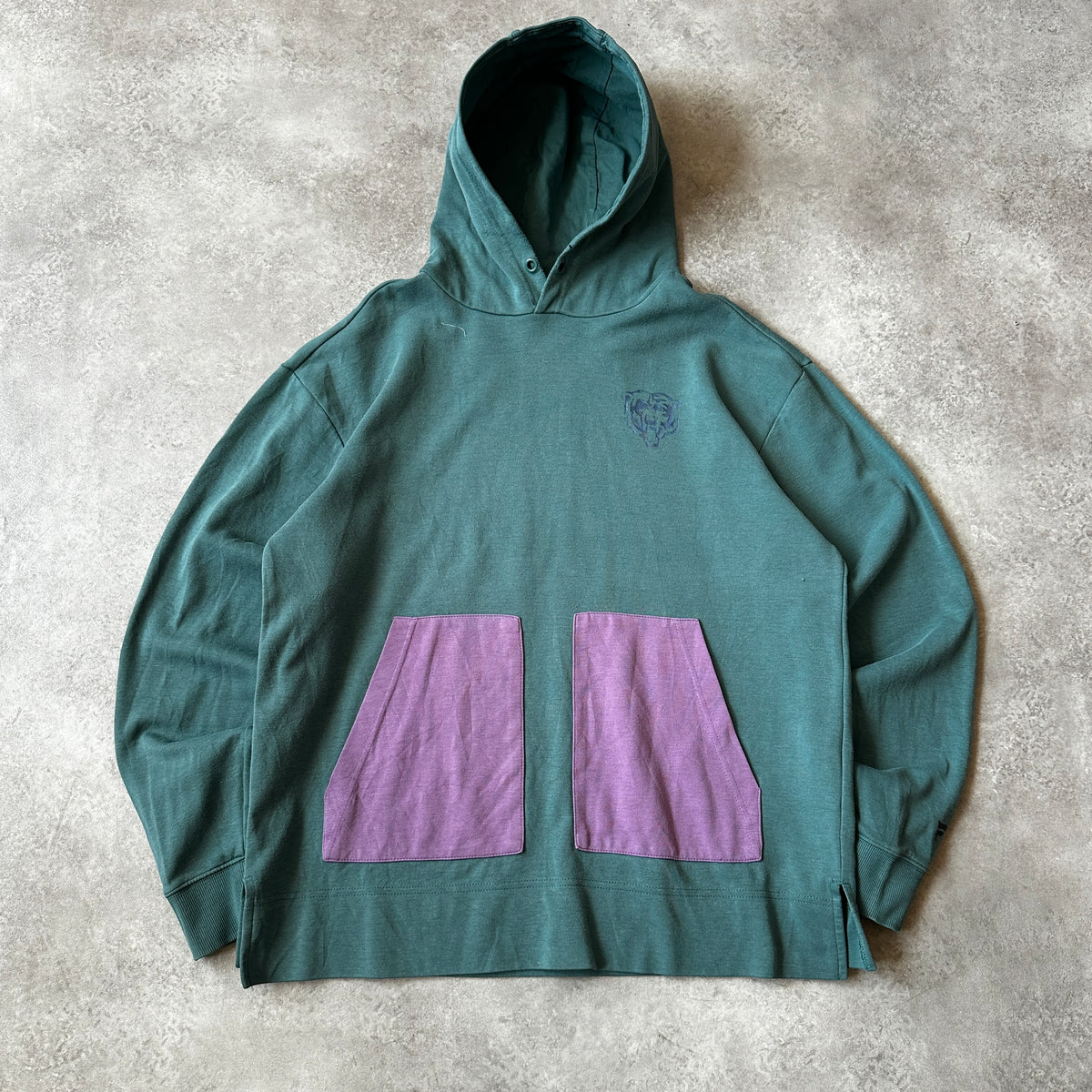 NFL Green & Purple Chicago Bears Pocket Hoodie M