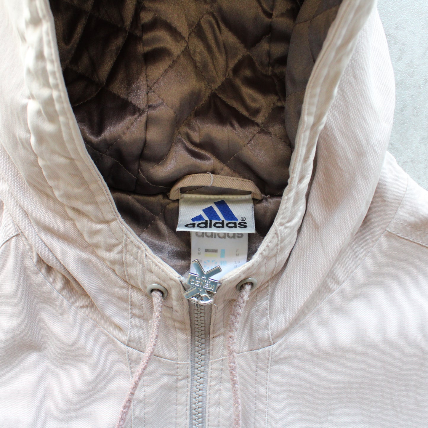 Adidas Vintage Embroidered Jacket - Beige  (Man-XL)