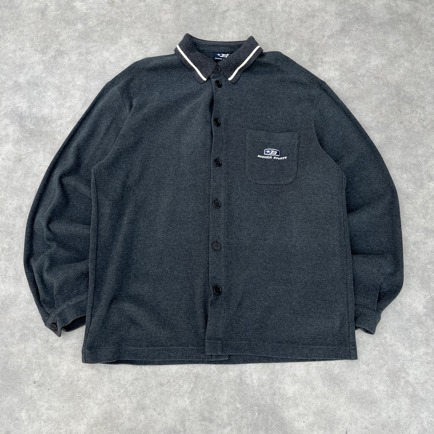 Bogner Sports Dark Grey Button Up Shirt L