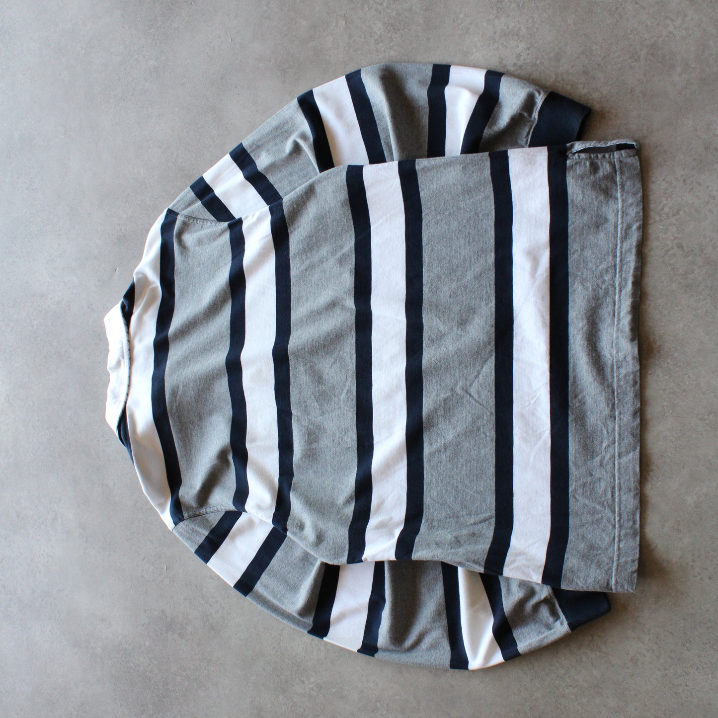 Paul & Shark Striped Rugby Shirt – Grey/Navy/White (Man-L)