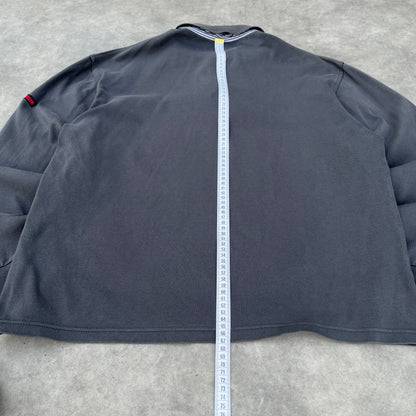 Tommy Hilfiger Dark Grey Long Sleeve Polo Shirt XXL
