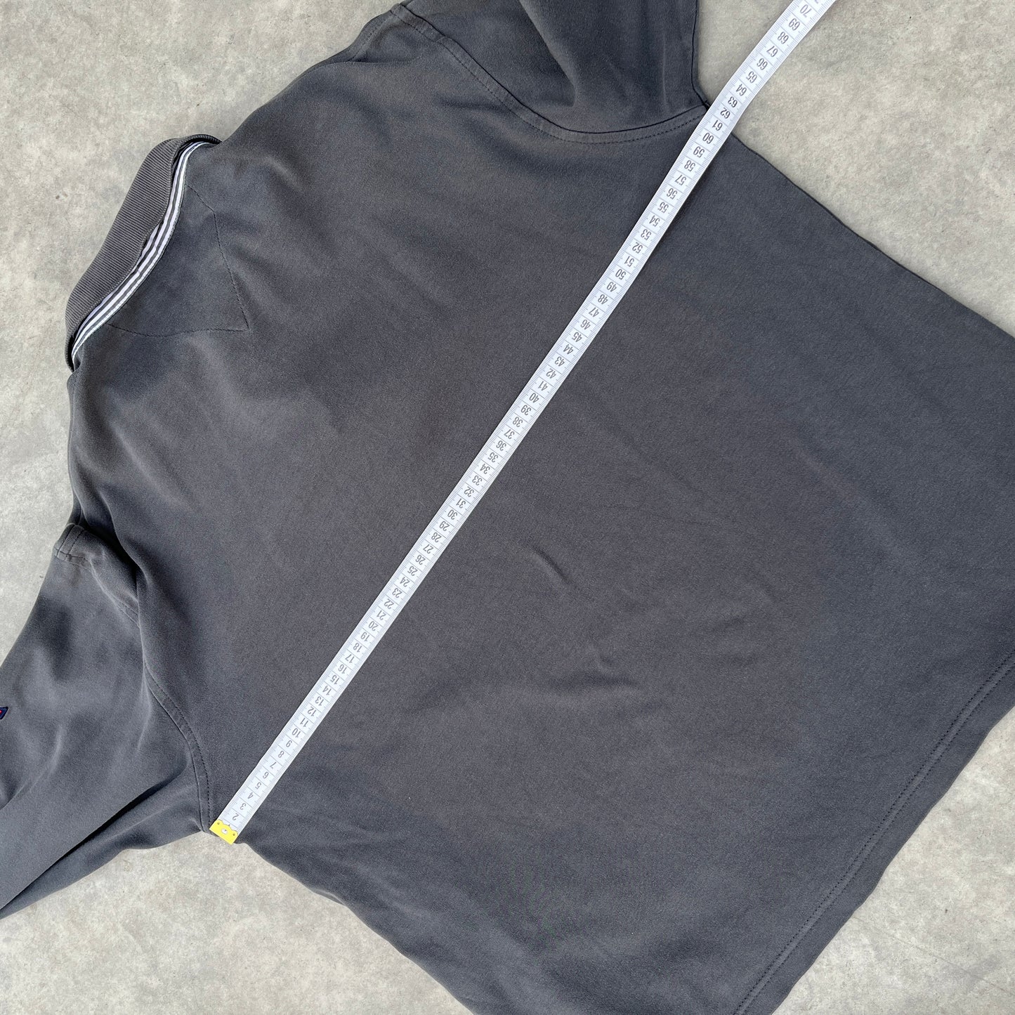 Tommy Hilfiger Dark Grey Long Sleeve Polo Shirt XXL