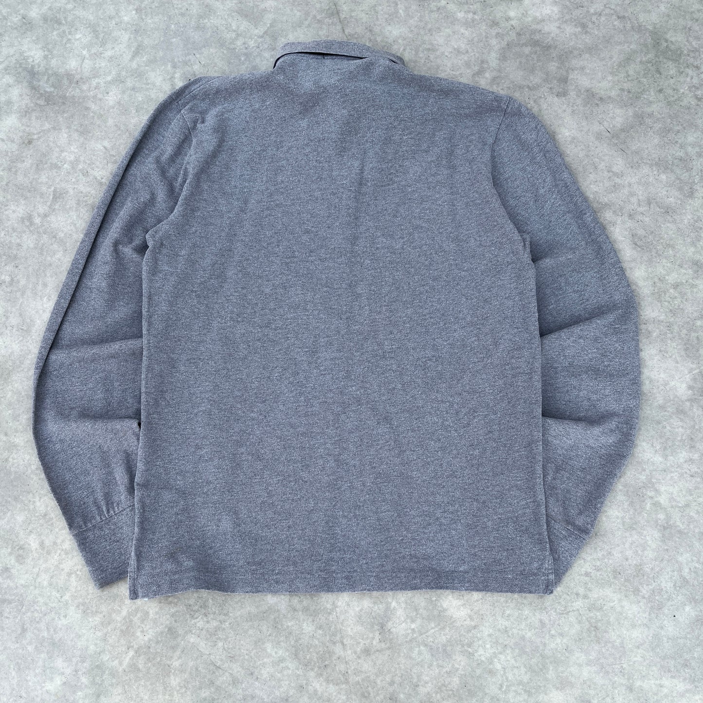 Gant Grey Long Sleeve Polo Shirt L
