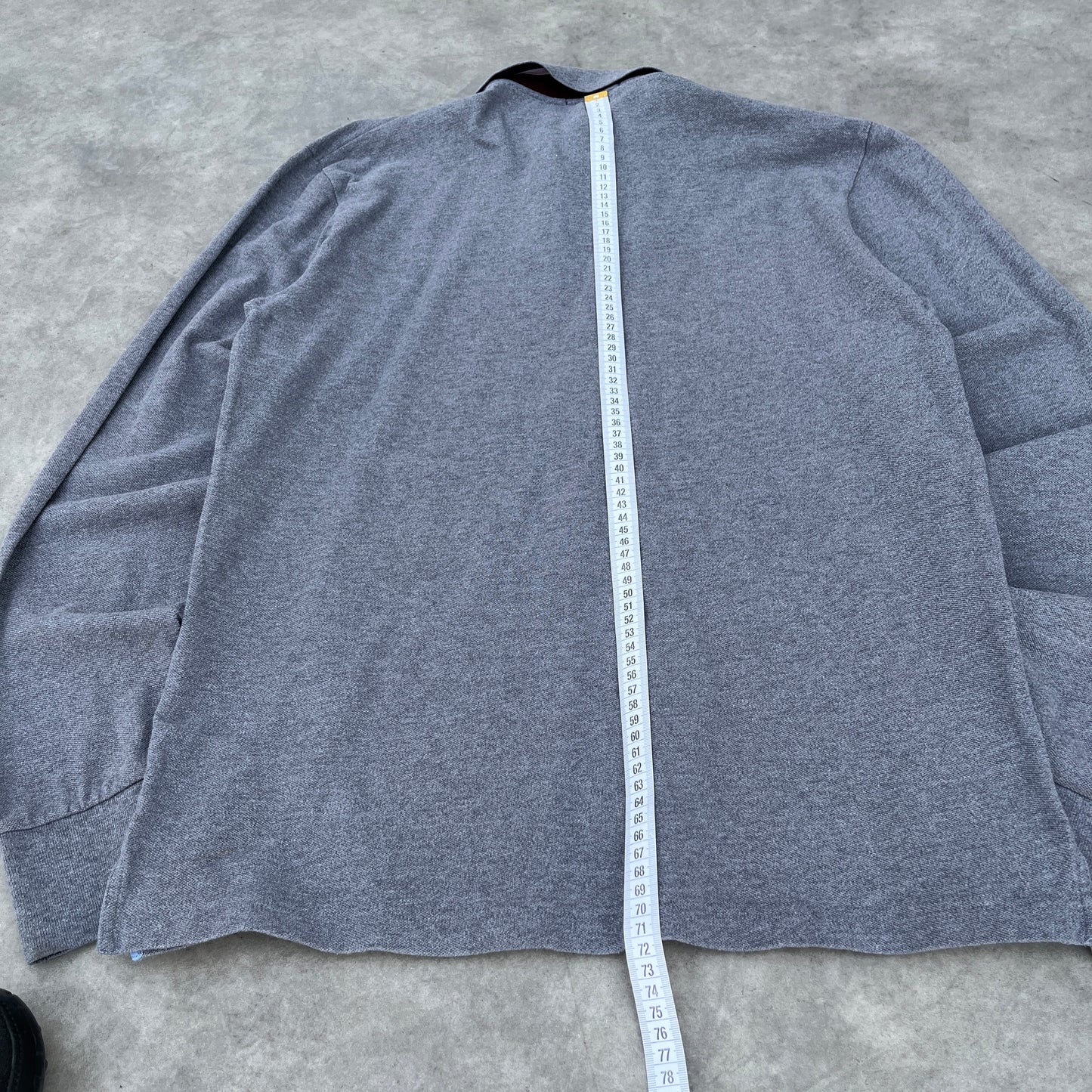 Gant Grey Long Sleeve Polo Shirt L