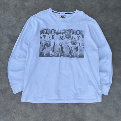 Tommy Jeans White Graphic Long Sleeve Shirt XXL