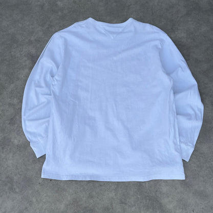 Tommy Jeans White Graphic Long Sleeve Shirt XXL