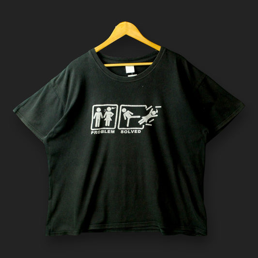 T-Shirt mit Aufdruck „Problem Solved“ (Größe M) (SUNKISSED)