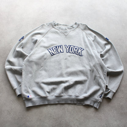 Adidas Vintage NY Distressed Crewneck - Grey (Man-L)