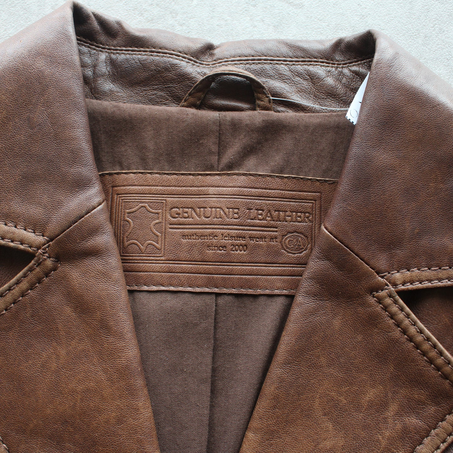 Genuine Leather Blazer - Brown (Woman-L)