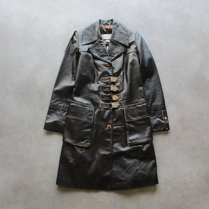 Krupon Leather Coat - Brown (Woman-S)