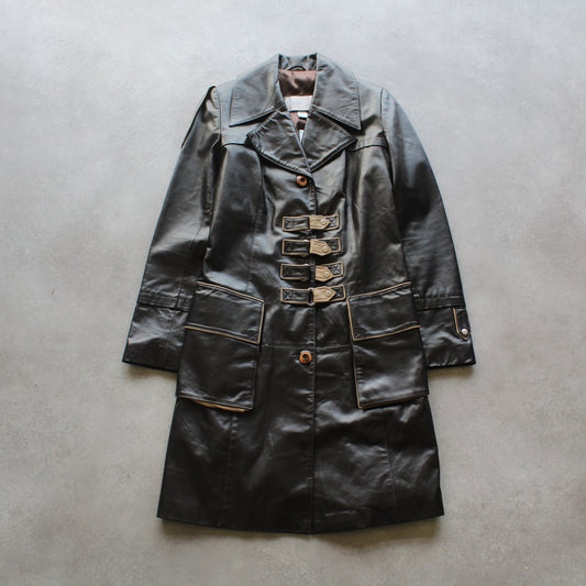 Krupon Leather Coat - Brown (Woman-S)