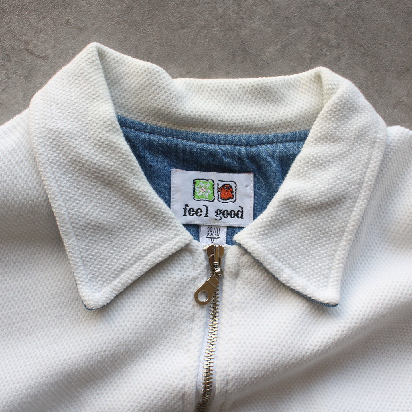 Feel Good Zip Up Vintage - White (Man-M)