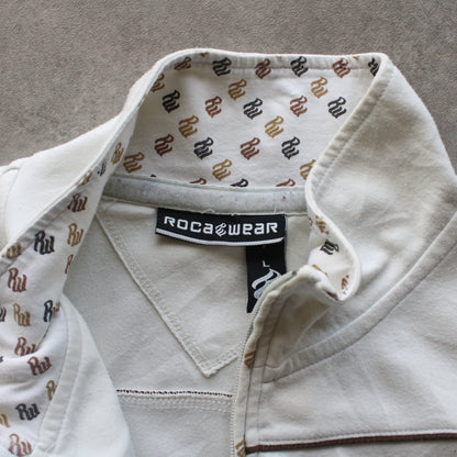 Rocawear Zip Up Sweater - White/Patterned (Man-L)