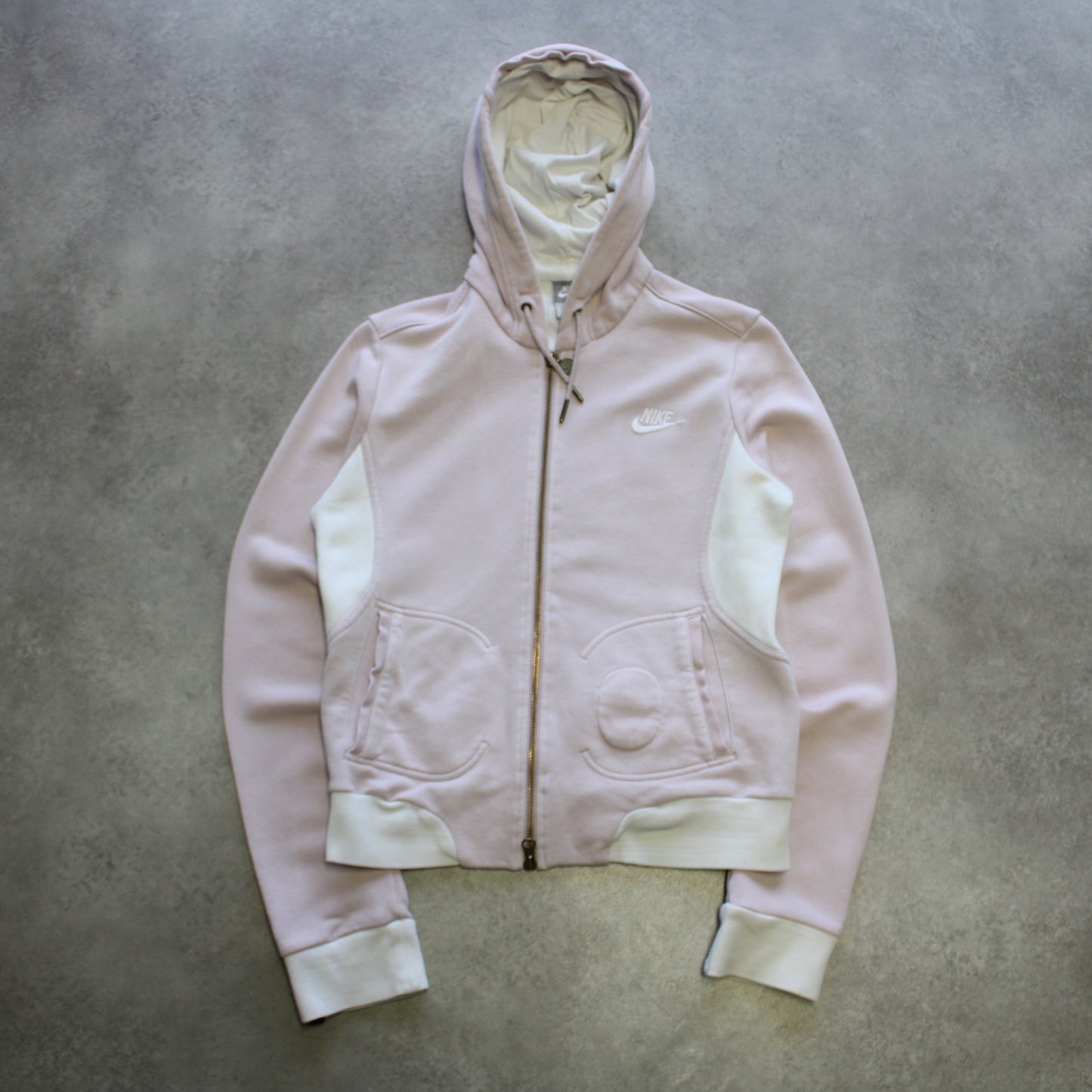 Nike Full Zip Hoodie – Light Pink/White (Woman-S)