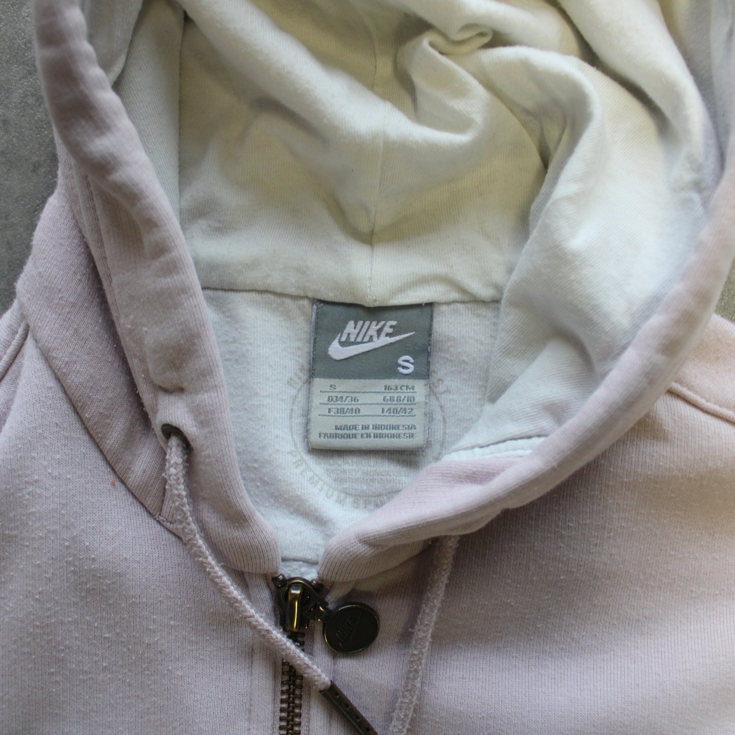 Nike Full Zip Hoodie – Light Pink/White (Woman-S)