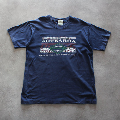 The Clean Green Shirt Vintage Printed Tee – Navy (Man-L)