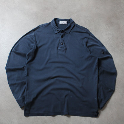 Stone Island Vintage Long Sleeve Polo Shirt  (Man-L) [SPOTTED]