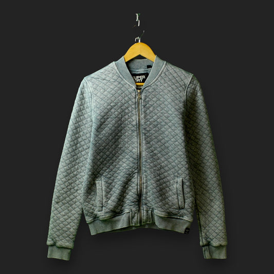 SuperDry Pullover mit durchgehendem Reißverschluss (Größe M)