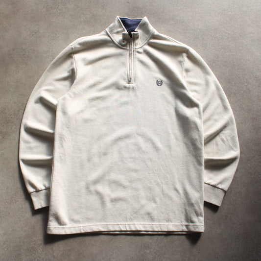 Chaps Quarter Zip Sweater – Beige (Man-M)