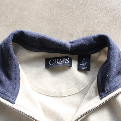 Chaps Quarter Zip Sweater – Beige (Man-M)