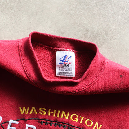 Logo Athletic Embroidered Redskins Crewneck – Red (Man-L)