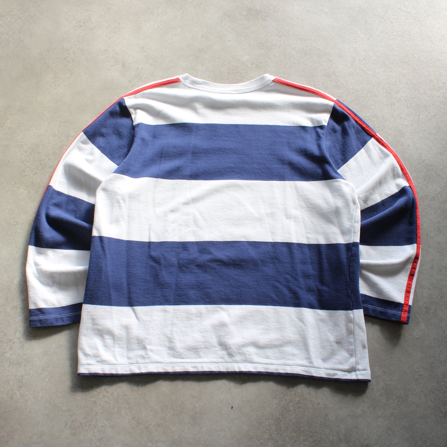 Adidas Long Sleeve Tee – White/Navy/Red (Woman-XL)