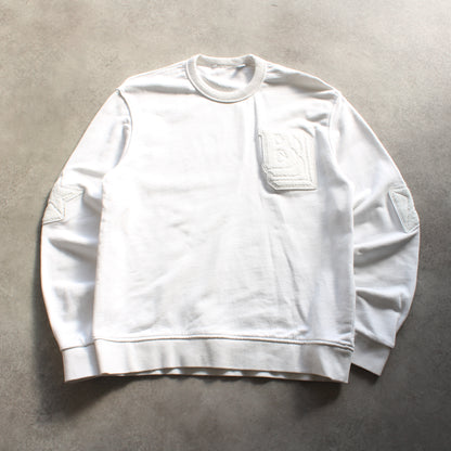 Burberry Patched Crewneck – White (Man-S, Missing Tag)