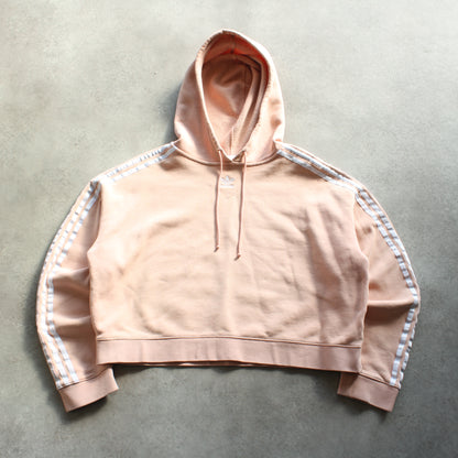 Adidas Embroidered Crop Hoodie – Peach (Woman-XL)