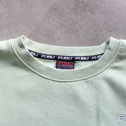 FUBU Embroidered Crewneck – Light Green (Man-L, Flawed)