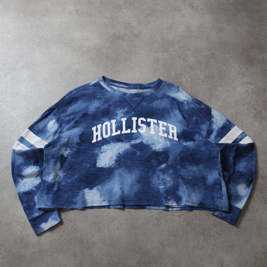Hollister – Oversize-Crop-Top mit langen Ärmeln (Größe S) 