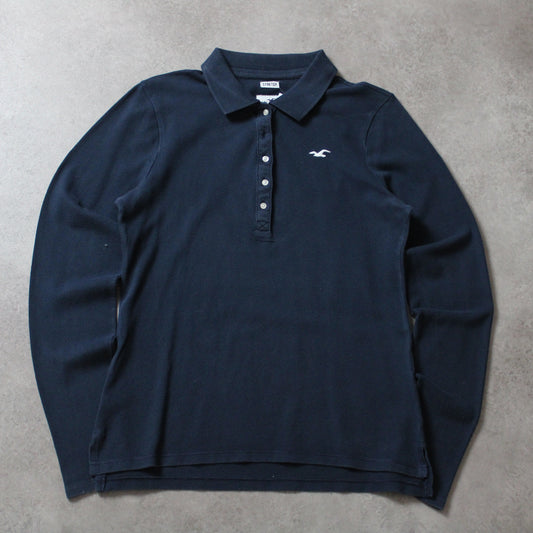 Hollister Langarm-Poloshirt (Größe L) 