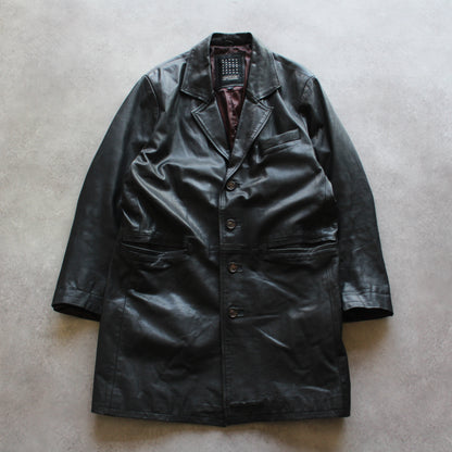 Oakwood Long Leather Jacket – Black (Man-L)