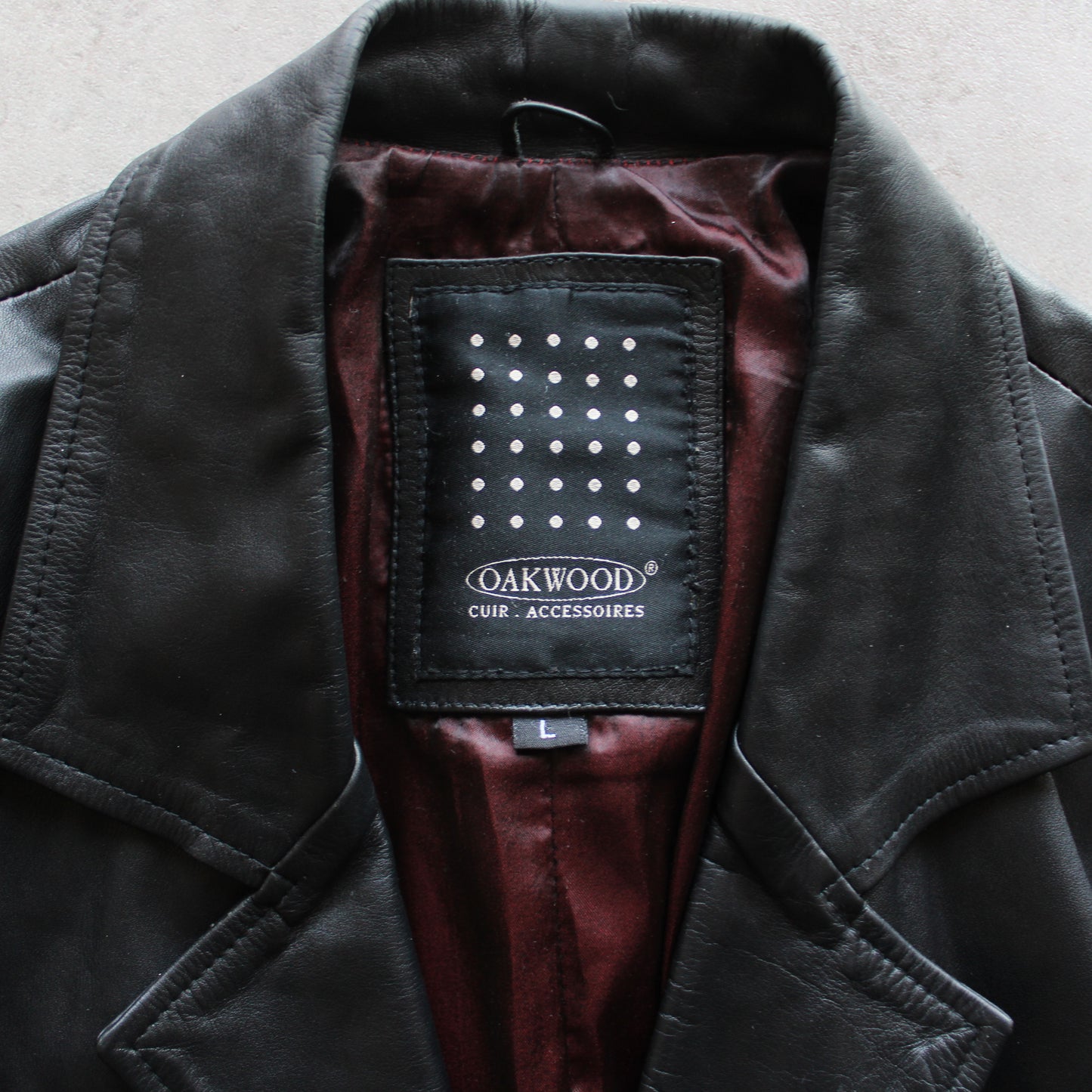 Oakwood Long Leather Jacket – Black (Man-L)