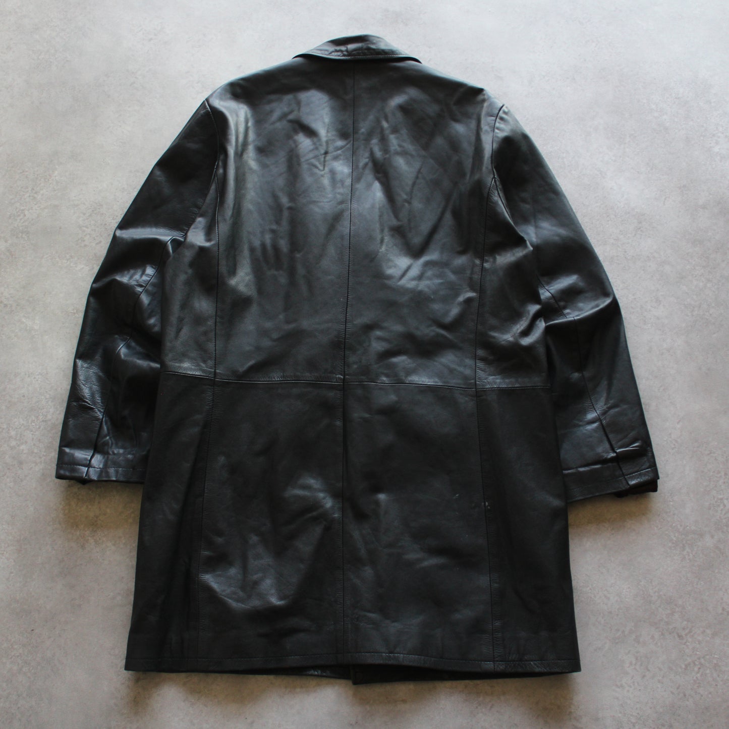 Oakwood Long Leather Jacket – Black (Man-L)