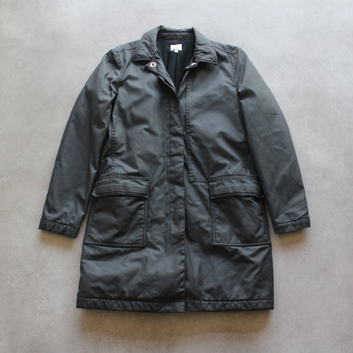 Calvin Klein Long Wax Jacket – Black (Woman-M)