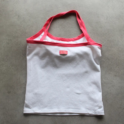 Reebok Y2K Athletic Tank Top – White/Pink (Woman-XL)