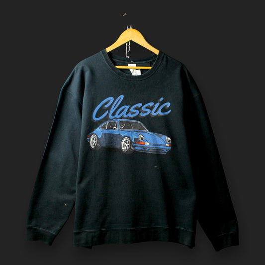 Klassischer Pullover mit Vintage-Aufdruck und Spell-Out-Motiv (Größe XXL)