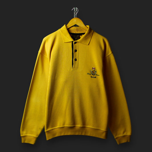 Headlands 1/4-Pullover im Vintage-Stil mit Knöpfen (Größe L)