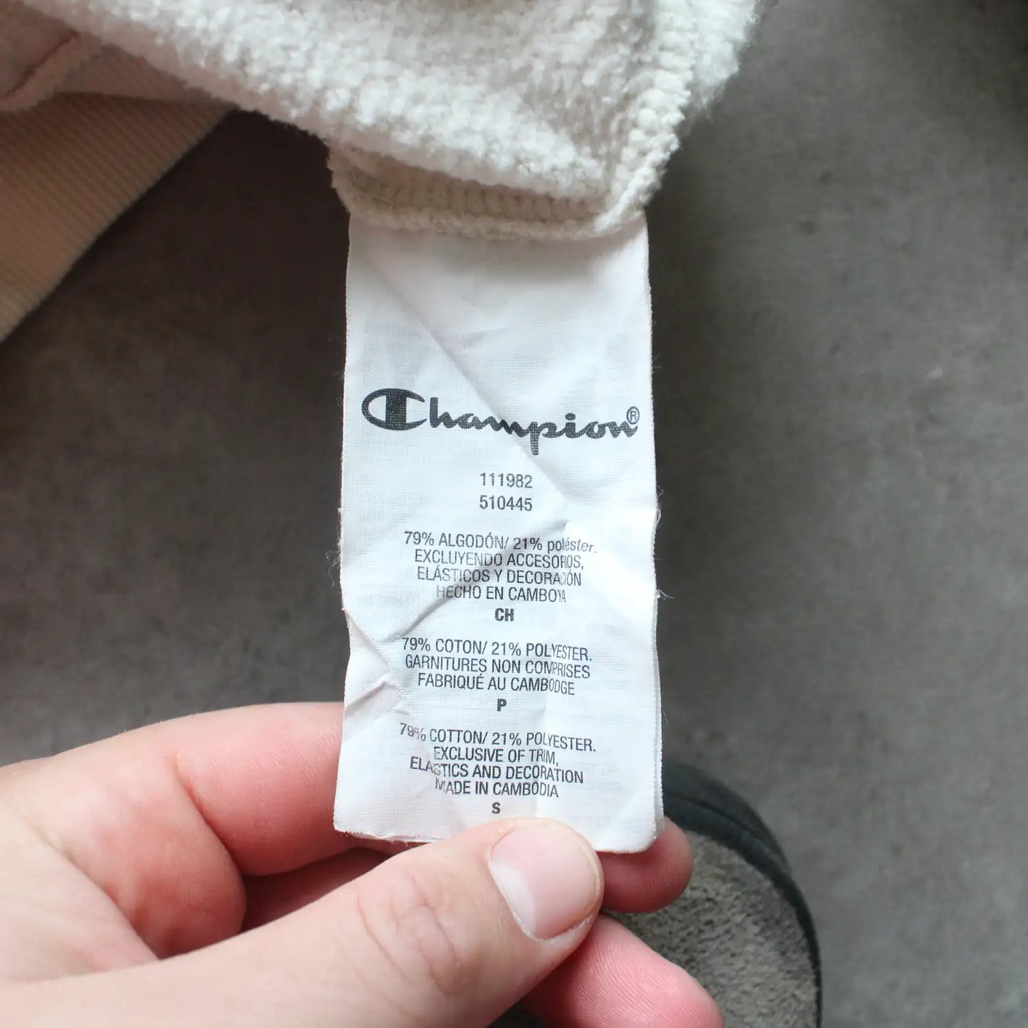 Champion 3D Printed Crewneck – White (Woman-S)