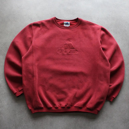 Adidas Embroidered Crewneck – Burgundy (Man-M)