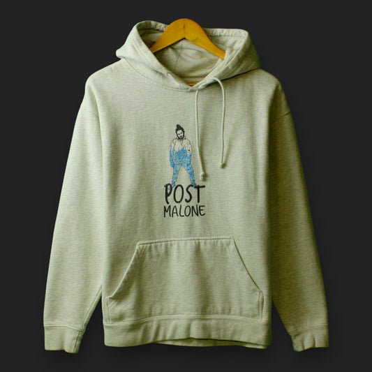 Delta Fleece-Kapuzenpullover mit Post-Malone-Aufdruck (Größe L)
