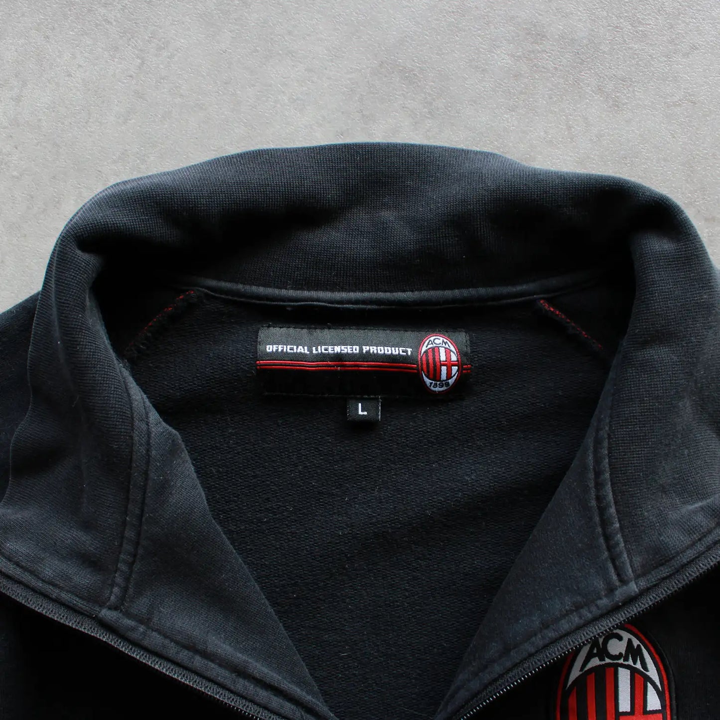 AC Milan Zip Up Sweater – Black (Man-L)