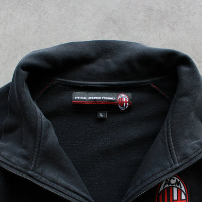 AC Milan Zip Up Sweater – Black (Man-L)