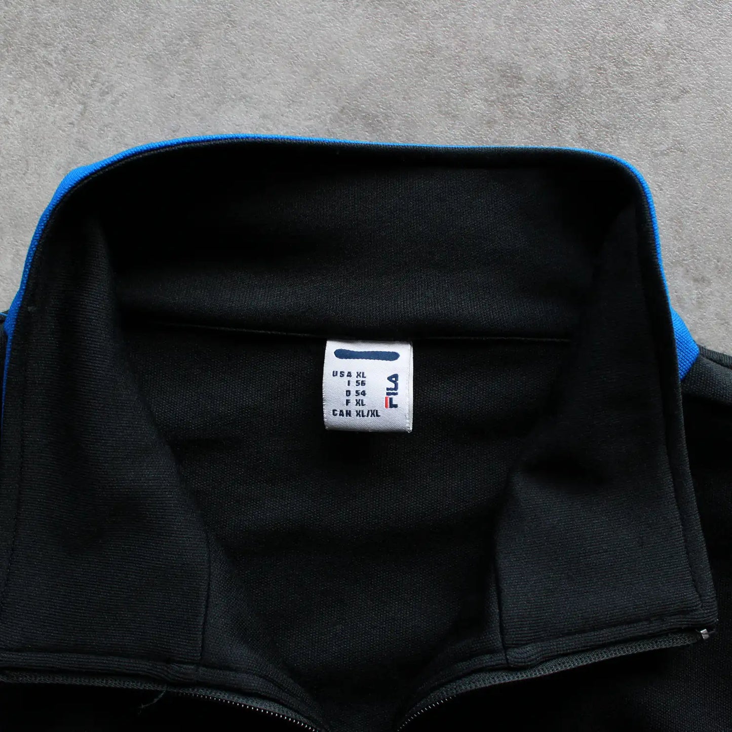 Fila Tracksuit Zip Up – Black/Blue (Man-XL)