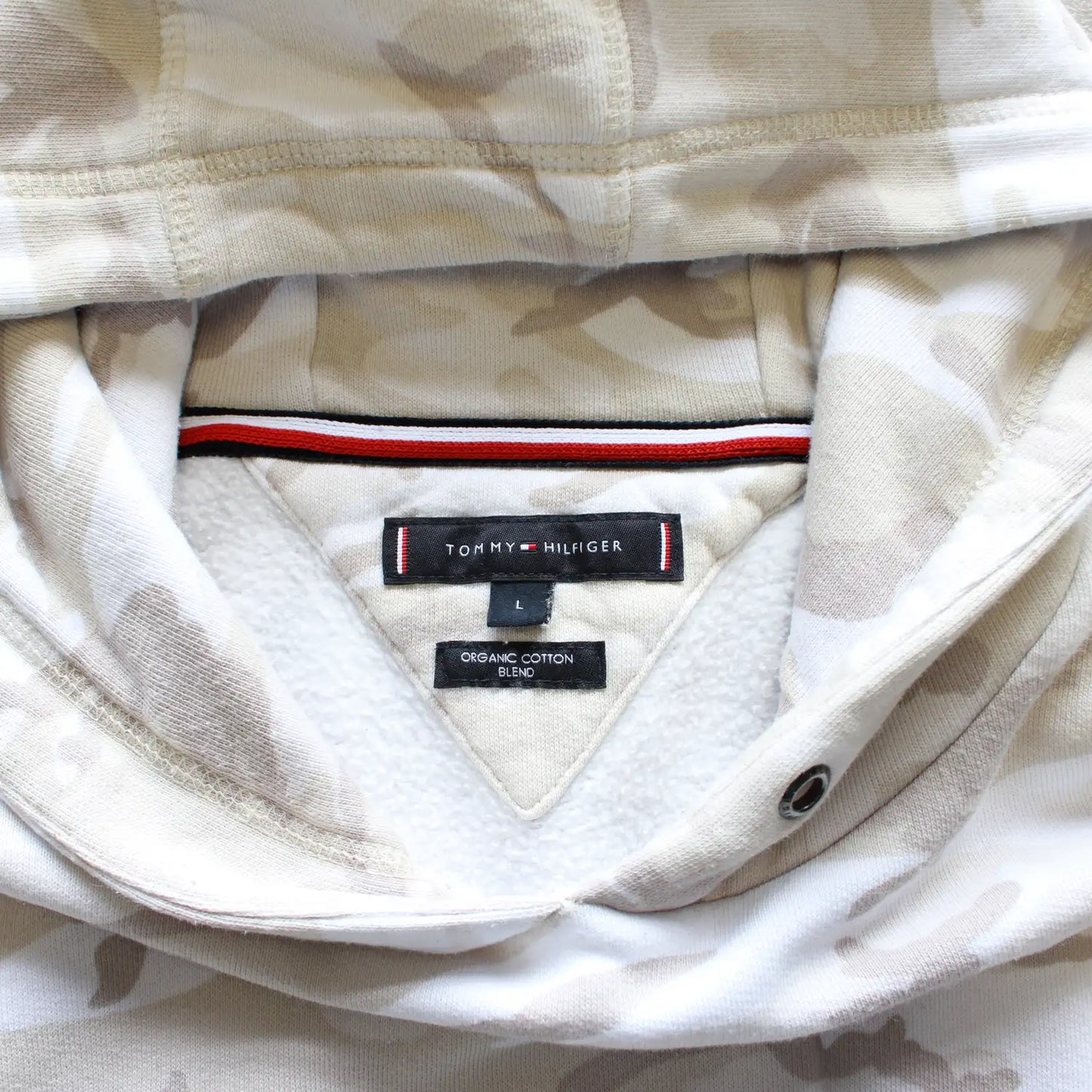 Tommy Hilfiger Embroidered Hoodie – White Camo (Man-L)
