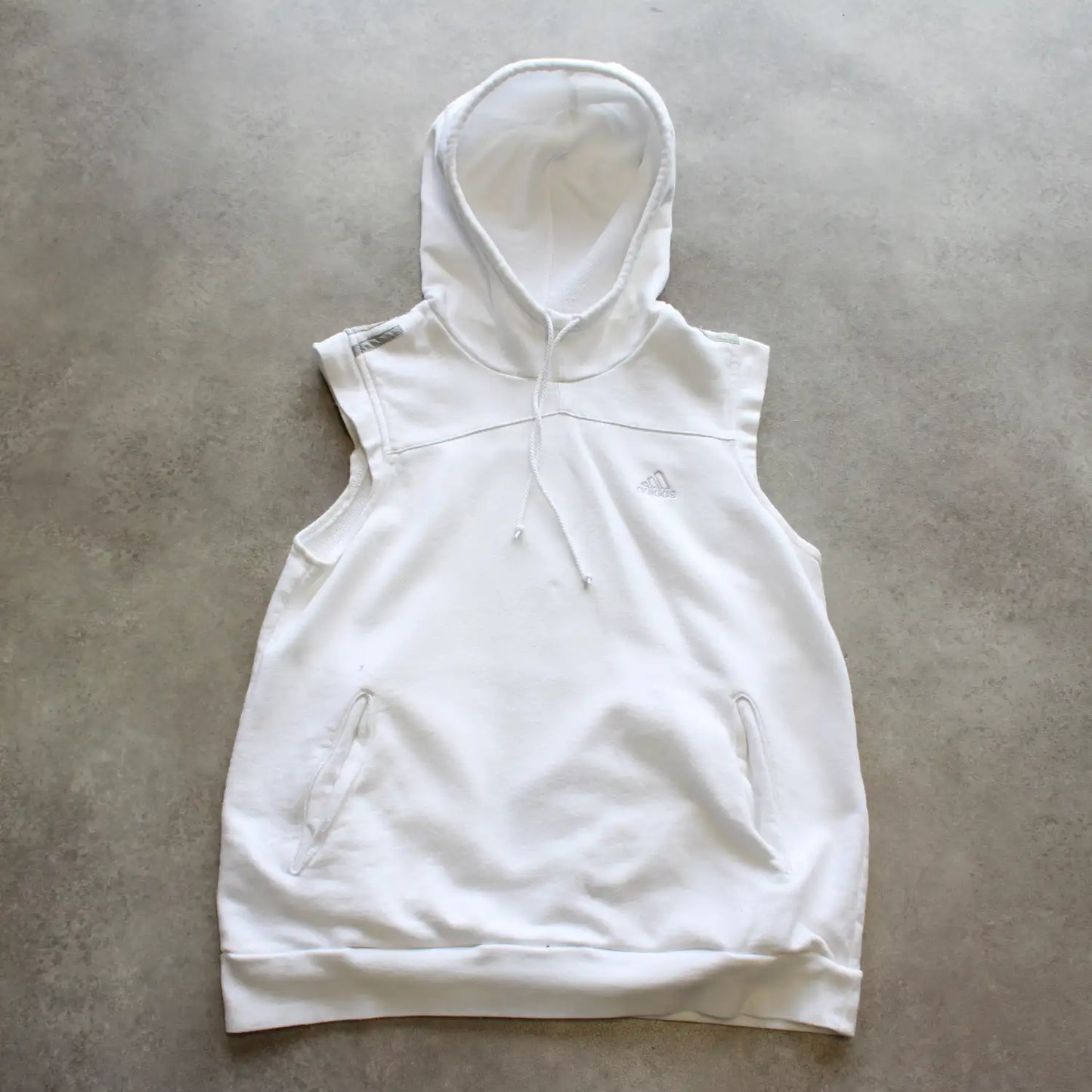 Adidas Embroidered Vest Hoodie – White (Woman-M)
