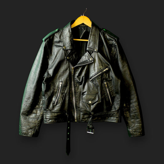 Vintage-Lederjacke (Größe L)